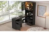 Bureau d'angle avec étagère et vitrine à LED, 120 x 80 x Voir les images du produit 11