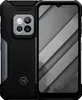 A black rugged smartphone is shown from the front and back. Podgląd zdjęcia produktu