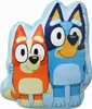 A plush toy pillow featuring two cartoon dogs, Bluey and Bingo, from the children's show Bluey. Podgląd zdjęcia produktu