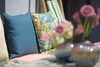 H.O.C.K. Sparkle Outdoor Kissen mit Keder 50x50cm petrol Produktbild-Vorschau 4