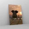Bilder auf glas - Einteilig - Elefant Ufer Meer - 70x100cm Produktbild-Vorschau 4