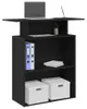 vidaXL Bancone reception nero 100 x 40 x 104 cm materiale a Anteprima dell’immagine prodotto 2
