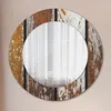 Ø60cm Spiegel - Glasrahmen mit Aufdruck - Wandspiegel Produktbild-Vorschau 1