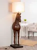 Gilde Stehleuchte, "Caballo", Kunstharz, braun, creme, VE Produktbild-Vorschau 1