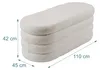 Panca Relaxdays, tessuto peluche, vano portaoggetti, Anteprima dell’immagine prodotto 4