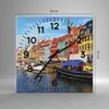 Wanduhr - Quadrat - Glasuhr - Kopenhagen Nahavn Schiffe - Produktbild-Vorschau 3