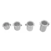 Four stainless steel storage containers of varying sizes are displayed against a white background. Voir les images du produit
