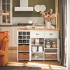 SoBuy KNL05-W Wyspa kuchenna z 2 koszami rattanowymi Szafka Podgląd zdjęcia produktu 2