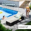 CASARIA® Sonnenliege mit Klapptisch Wetterfest 7cm Auflagen Produktbild-Vorschau 4