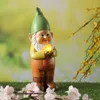 LED Solar Gartenzwerg mit Vogel - Gartenfigur - warmweiße Produktbild-Vorschau 3