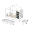 UnboxG Kinderbett 90X200cm Hausbett mit Rausfallschutz, Produktbild-Vorschau 8