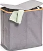 ZELLER Panier de tri gris, polyester, bambou 53,4x33x50cm Voir les images du produit 1