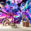 Vlies fototapete Bunte Glasblumen - Strauß 300x210 cm Feeby Produktbild-Vorschau 2