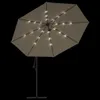 vidaXL Slunečník Traffic light s LED osvětlením a kovovou Náhled obrázku produktu 6