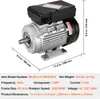 A product shot of an electric motor with dimensions and specifications overlaid. Anteprima dell’immagine prodotto
