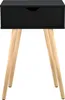 [en.casa] Table d'appoint avec tiroir Noir Rétro 60x40x30 Voir les images du produit 3