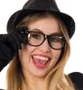 Brille Nerd Schwarz Karneval Fasching Party Halloween Produktbild-Vorschau 2