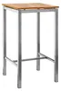 ALEOS. Edelstahl Teak Bartisch 60x60 cm Holztisch Stehtisch Produktbild-Vorschau 2