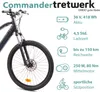 An e-bike with feature callouts. Produktbild-Vorschau