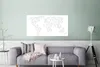 MuchoWow® Poster Weltkarte - Linie - Schwarz - Weiß 120x60 Produktbild-Vorschau 5