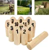 LARS360 Kubb Wurfspiel Holzspielzeug Outdoor 12 Spielhölzer Produktbild-Vorschau 1