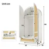 Flieks Rattan Eckkleiderschrank mit Kleiderstange, Produktbild-Vorschau 4