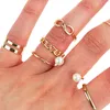 Tg66796 Sada Zlatých Prsteňov Boho Retro Náhľad obrázku produktu 4