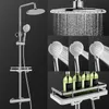 Duschsystem mit Thermostat, Regendusche, Handbrause, 3 Strahlarten, Chrom Podgląd zdjęcia produktu