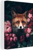 MuchoWow® - Leinwandbilder - Fuchs - Blumen - Tiere, Produktbild-Vorschau 1