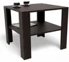 A dark brown square coffee table with a shelf underneath, shown on a white background. Produktbild-Vorschau