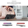 A person holding a phone case with a metal ring kickstand. Produktbild-Vorschau
