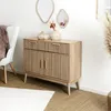 HowHomely | Commode - Buffet - 100 x 35 x 80 cm - Beige - Voir les images du produit 2