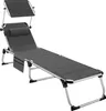 Chaise longue en aluminium Lorella, rembourrée et pliable - Voir les images du produit 1