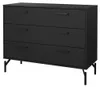 CALICOSY - Commode 3 tiroirs noir mat avec piètement métal Voir les images du produit 5
