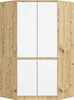 A corner wardrobe with two rows of doors, each row having two doors. Produktbild-Vorschau