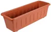 A terracotta-colored plastic planter box is shown against a white background. Anteprima dell’immagine prodotto