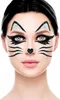 Katze Fledermaus Gesicht Aufkleber Schminke Glitter Produktbild-Vorschau 6
