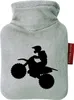 Huuraa Mini-Wärmflasche Motocross Silhouette 0,2 Liter Grey Produktbild-Vorschau 1