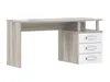 Schreibtisch Rondino Tisch Sandeiche weiß Hochglanz 138x60 Produktbild-Vorschau 2