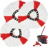 A collage of mop heads and a mop bucket with a mop head attached. Náhled obrázku produktu