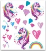 Kinder-Tattoos Einhornportrait - 2 Bogen pro Pack, Produktbild-Vorschau 1
