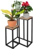 Three plant stands of varying heights, each holding a potted plant, arranged against a white background. Produktbild-Vorschau