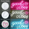 Good Vibes Leuchtreklame LED Neonlicht USB Neonschild Neon Produktbild-Vorschau 4