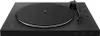 A black Sony turntable is shown from a slightly elevated, front-facing angle against a white background. Náhled obrázku produktu