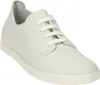 A white leather sneaker is shown from a side angle against a white background. Produktbild-Vorschau
