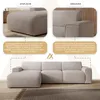 AX LIVING Couch Sofa L Form Didim mini Taupe 310 cm breit, Produktbild-Vorschau 6