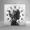 Wanduhr - Quadrat - Glasuhr - Frau Abstraktion - 40x40cm - Produktbild-Vorschau 3