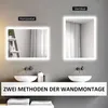 kleankin koupelnové zrcadlo, koupelnové zrcadlo s LED Náhled obrázku produktu 8