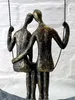 Gilde Skulptur, rund, "Swing", Paarmotiv, Kunstharz, grau, Anteprima dell’immagine prodotto 12