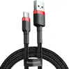 A black and red USB-C charging cable with a braided texture. Náhľad obrázku produktu